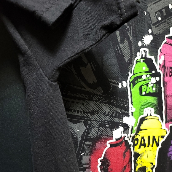 *Vintage* Late 1990's Theory Graffiti Art Spray Cans Shirt - Picture 5 of 6